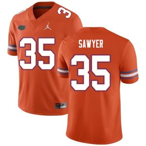 Men's Florida Gators #35 William Sawyer NCAA Nike Orange Authentic Stitched College Football Jersey KSV5162MB